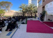 Dalam suasana Idul Fitri, masyarakat Indonesia di Libya bersilaturahmi dan berdo’a bersama